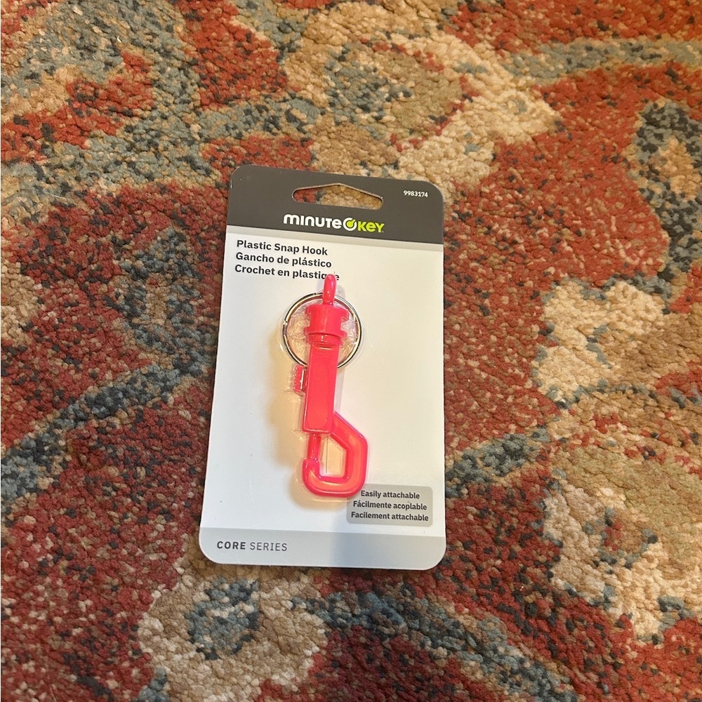 Red Plastic Snap Hook
